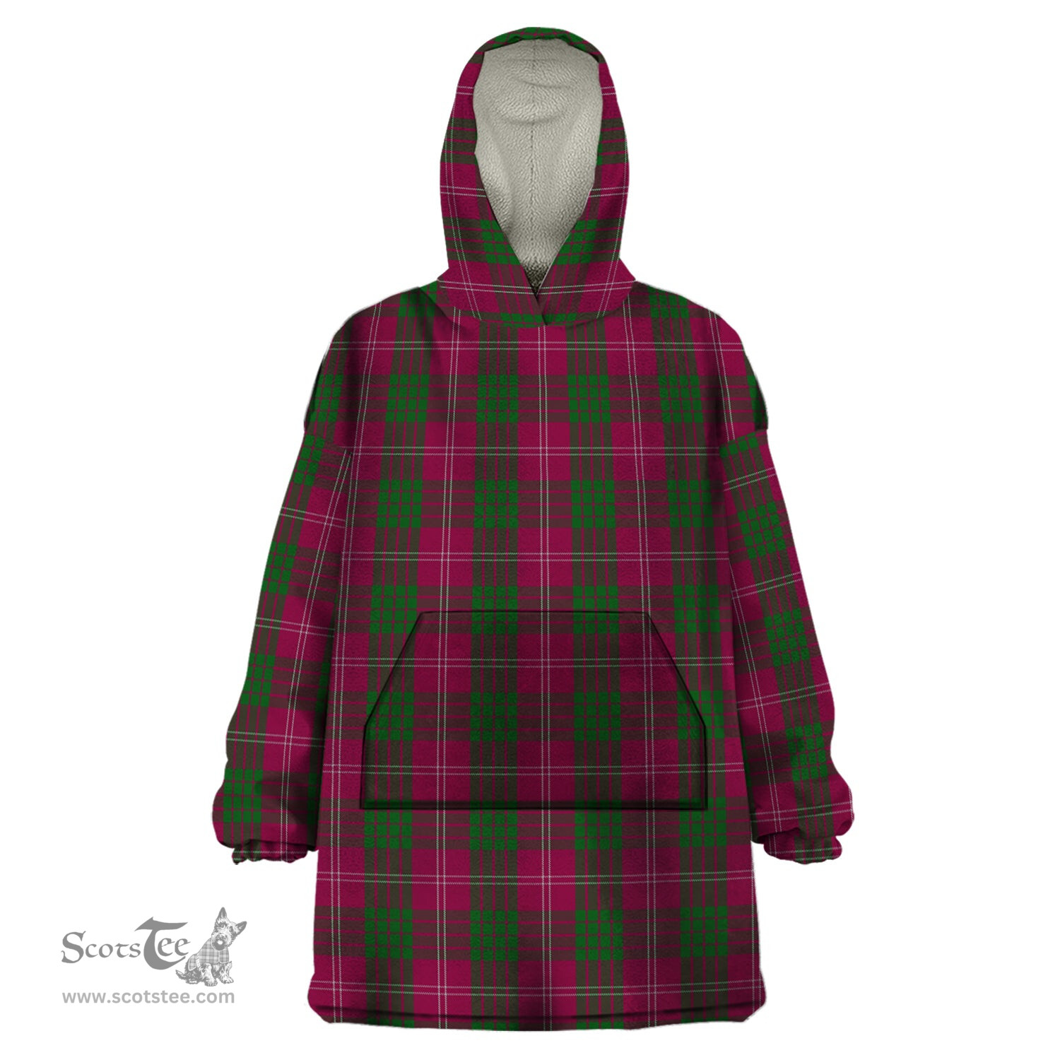 Scottish Crawford of NewZealand Clan Tartan Snuggie Hoodie Plaid Wearable Blanket Hoodie