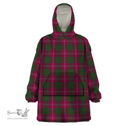 Scottish Crawford of NewZealand Clan Tartan Snuggie Hoodie Plaid Wearable Blanket Hoodie