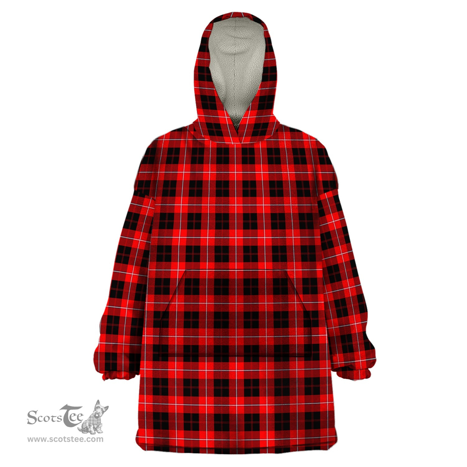Scottish Cunningham Modern Clan Tartan Snuggie Hoodie Plaid Wearable Blanket Hoodie