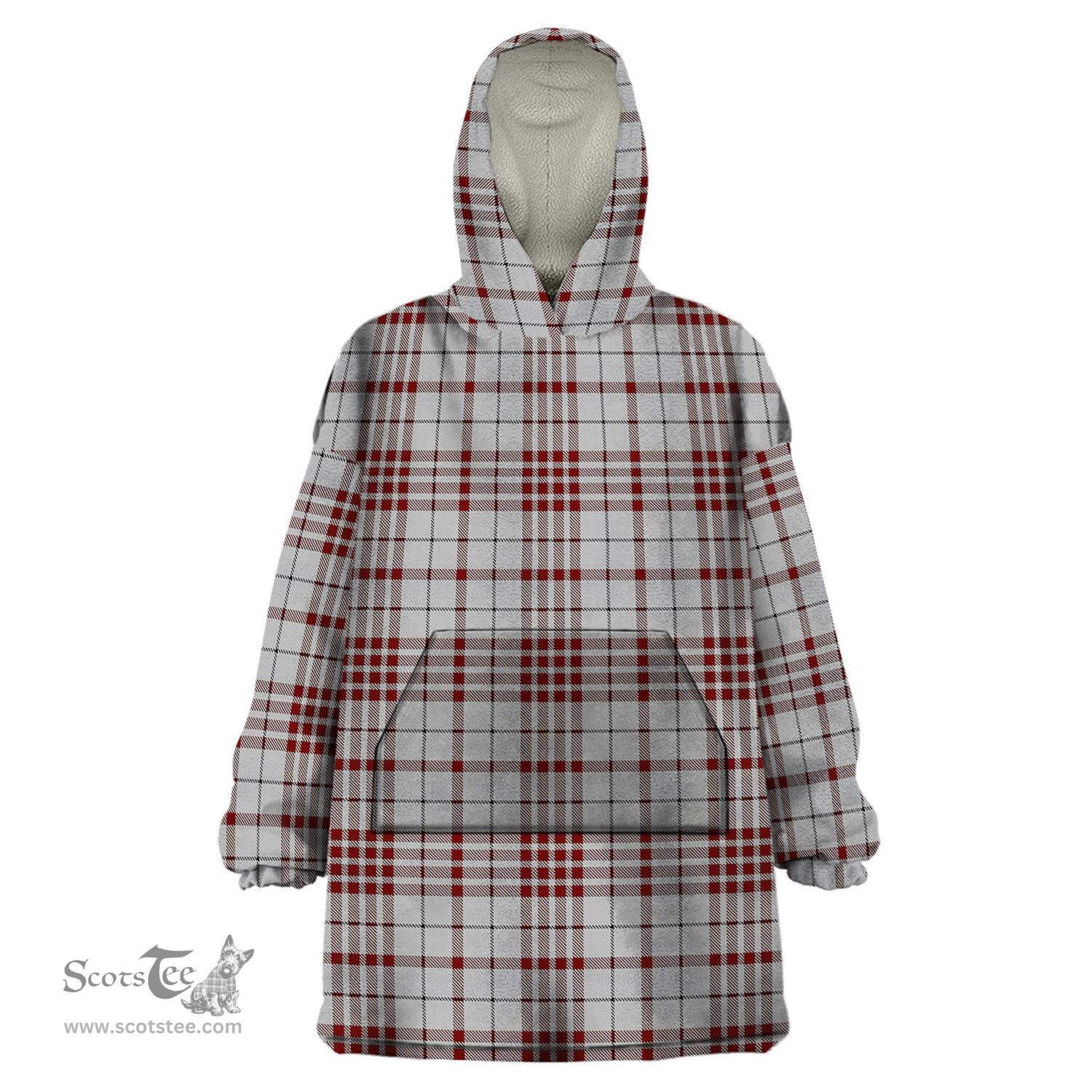 Scottish Clayton Clan Tartan Snuggie Hoodie Plaid Wearable Blanket Hoodie