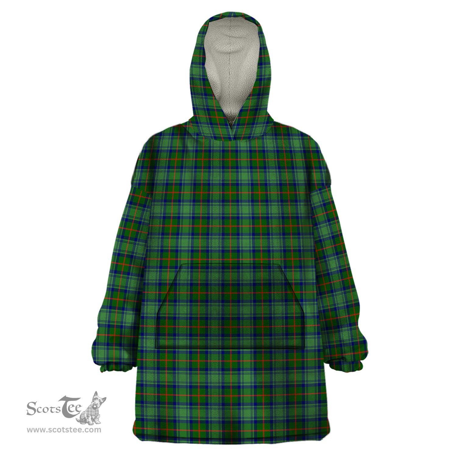 Scottish Cranstoun Clan Tartan Snuggie Hoodie Plaid Wearable Blanket Hoodie