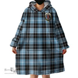 Scottish Clark Ancient Clan Family Crest Tartan Snuggie Hoodie Plaid Wearable Blanket Hoodie