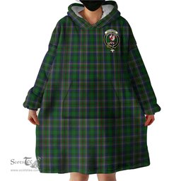 Scottish Cockburn Clan Family Crest Tartan Snuggie Hoodie Plaid Wearable Blanket Hoodie