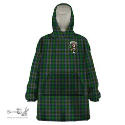 Scottish Cockburn Clan Family Crest Tartan Snuggie Hoodie Plaid Wearable Blanket Hoodie