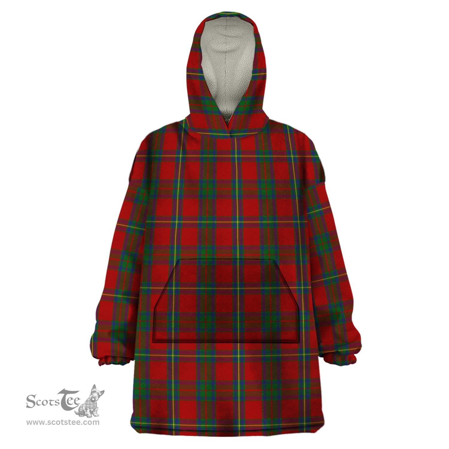 Scottish Cruikshank Clan Tartan Snuggie Hoodie Plaid Wearable Blanket Hoodie
