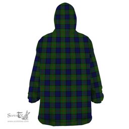 Scottish Dundas Modern Clan Family Crest Tartan Snuggie Hoodie Plaid Wearable Blanket Hoodie
