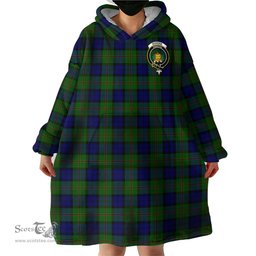 Scottish Dundas Modern Clan Family Crest Tartan Snuggie Hoodie Plaid Wearable Blanket Hoodie