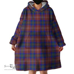 Scottish Chisholm Hunting Modern Clan Tartan Snuggie Hoodie Plaid Wearable Blanket Hoodie