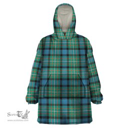 Scottish Ferguson Ancient Clan Tartan Snuggie Hoodie Plaid Wearable Blanket Hoodie