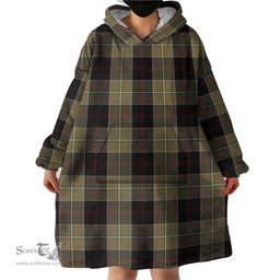 Scottish Dunlop Hunting Clan Tartan Snuggie Hoodie Plaid Wearable Blanket Hoodie