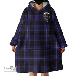 Scottish Dunlop Clan Family Crest Tartan Snuggie Hoodie Plaid Wearable Blanket Hoodie