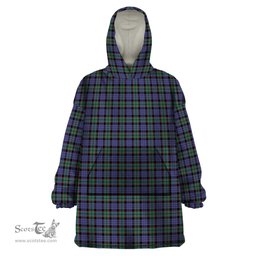 Scottish Fletcher Modern Clan Tartan Snuggie Hoodie Plaid Wearable Blanket Hoodie