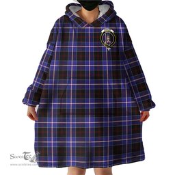 Scottish Dunlop Modern Clan Family Crest Tartan Snuggie Hoodie Plaid Wearable Blanket Hoodie