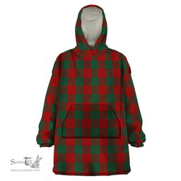 Scottish Erskine Clan Tartan Snuggie Hoodie Plaid Wearable Blanket Hoodie