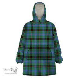 Scottish Davidson Ancient Clan Tartan Snuggie Hoodie Plaid Wearable Blanket Hoodie