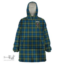Scottish Colquhoun Ancient Clan Family Crest Tartan Snuggie Hoodie Plaid Wearable Blanket Hoodie