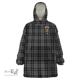 Scottish Drummond Grey Clan Family Crest Tartan Snuggie Hoodie Plaid Wearable Blanket Hoodie