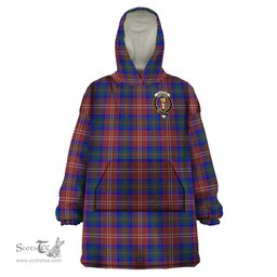 Scottish Chisholm Hunting Modern Clan Family Crest Tartan Snuggie Hoodie Plaid Wearable Blanket Hoodie