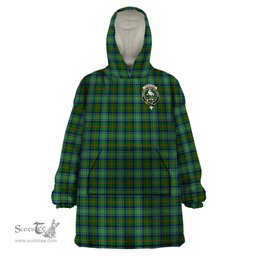 Scottish Cranstoun Clan Family Crest Tartan Snuggie Hoodie Plaid Wearable Blanket Hoodie