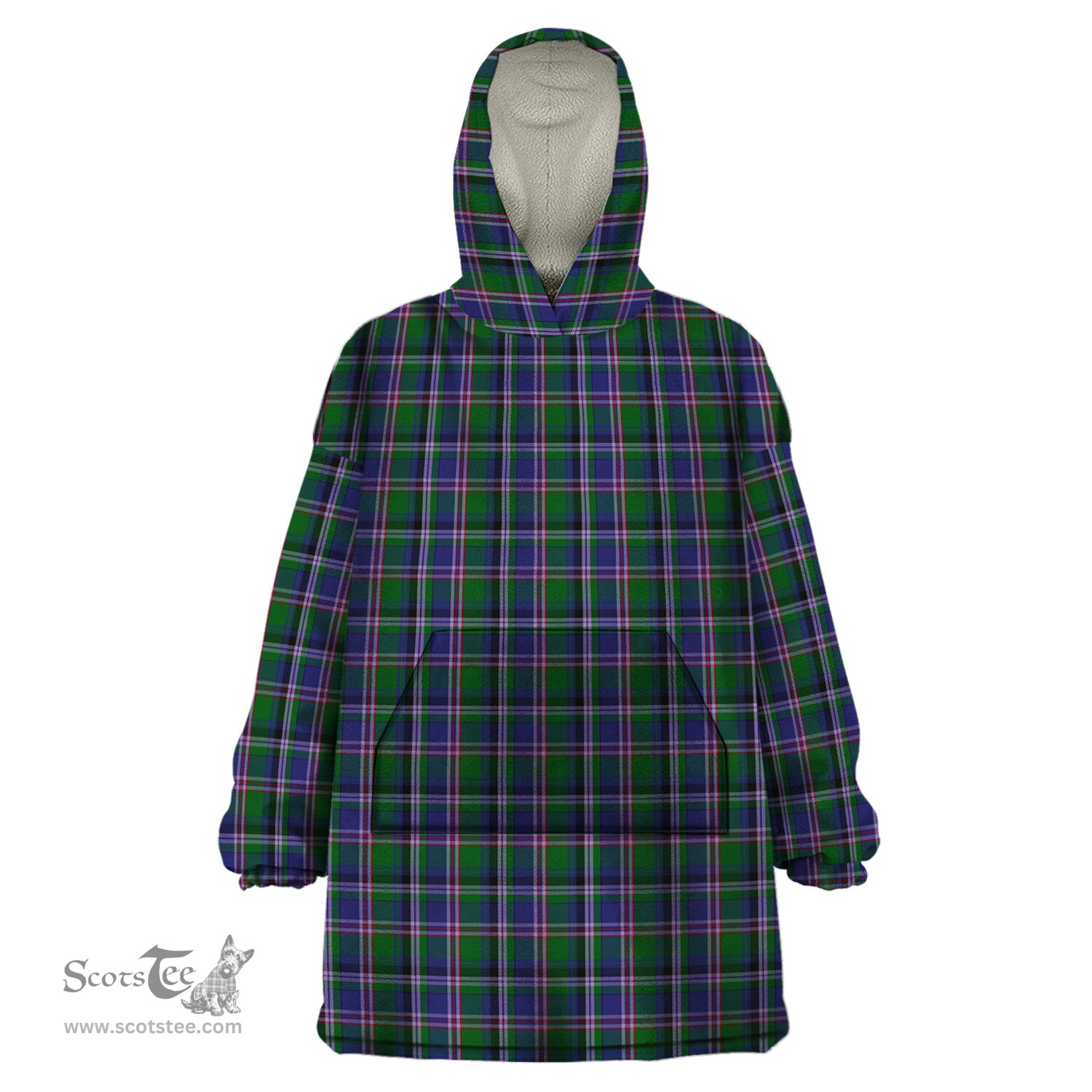 Scottish Couper of Gogar Clan Tartan Snuggie Hoodie Plaid Wearable Blanket Hoodie