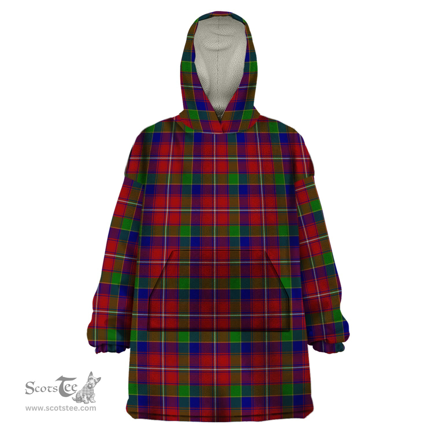 Scottish Fitzgerald Dress Clan Tartan Snuggie Hoodie Plaid Wearable Blanket Hoodie