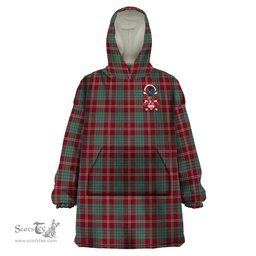 Scottish Crawford Modern of NewZealand Clan Family Crest Tartan Snuggie Hoodie Plaid Wearable Blanket Hoodie