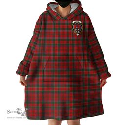 Scottish Dalziel Clan Family Crest Tartan Snuggie Hoodie Plaid Wearable Blanket Hoodie