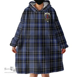 Scottish Clark Clan Family Crest Tartan Snuggie Hoodie Plaid Wearable Blanket Hoodie