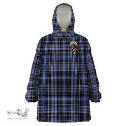 Scottish Clark Clan Family Crest Tartan Snuggie Hoodie Plaid Wearable Blanket Hoodie