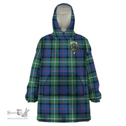Scottish Davidson of Tulloch Clan Family Crest Tartan Snuggie Hoodie Plaid Wearable Blanket Hoodie