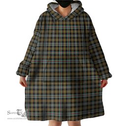 Scottish Farquharson Weathered Clan Tartan Snuggie Hoodie Plaid Wearable Blanket Hoodie