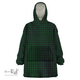 Scottish Elphinstone Clan Tartan Snuggie Hoodie Plaid Wearable Blanket Hoodie