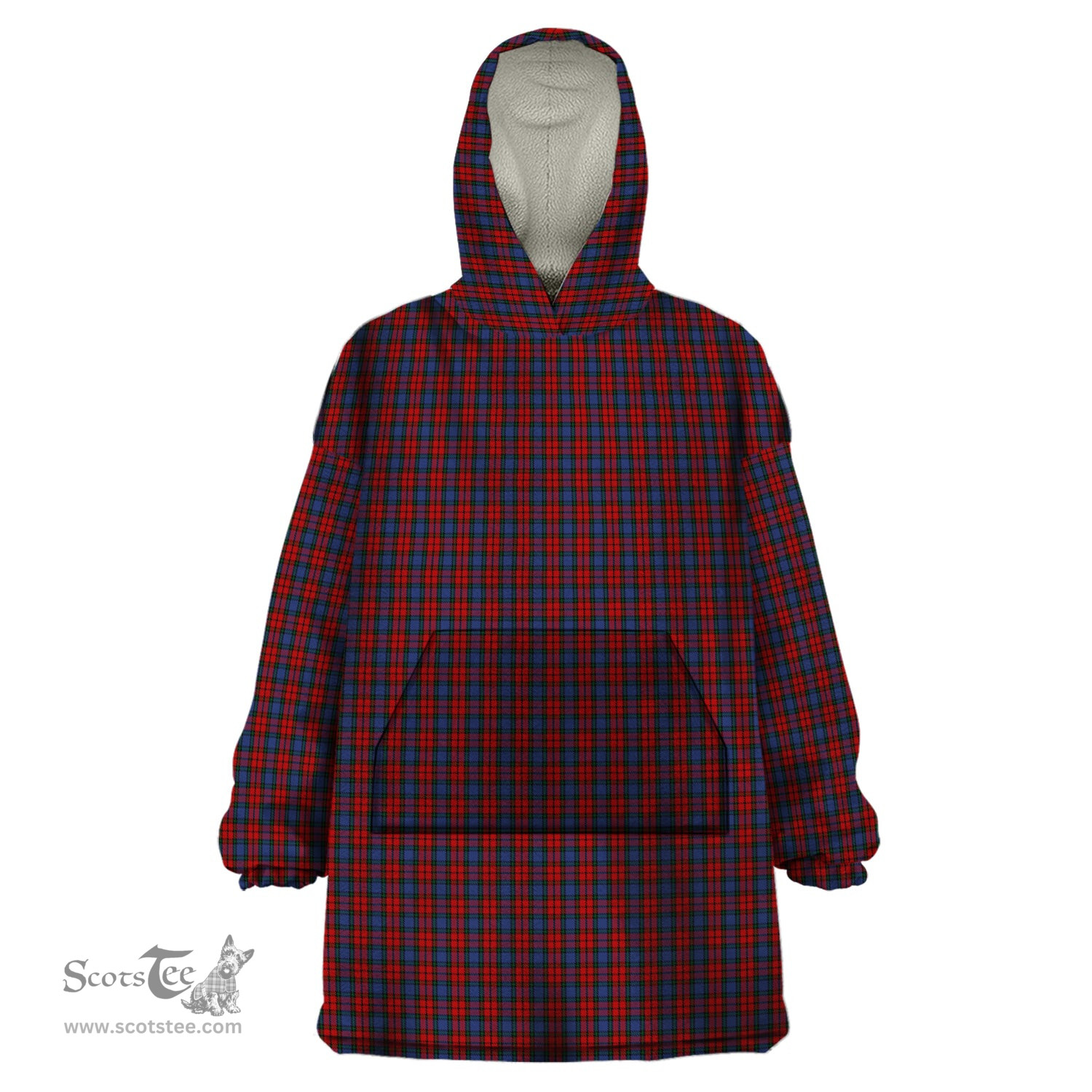 Scottish Clerk Clan Tartan Snuggie Hoodie Plaid Wearable Blanket Hoodie