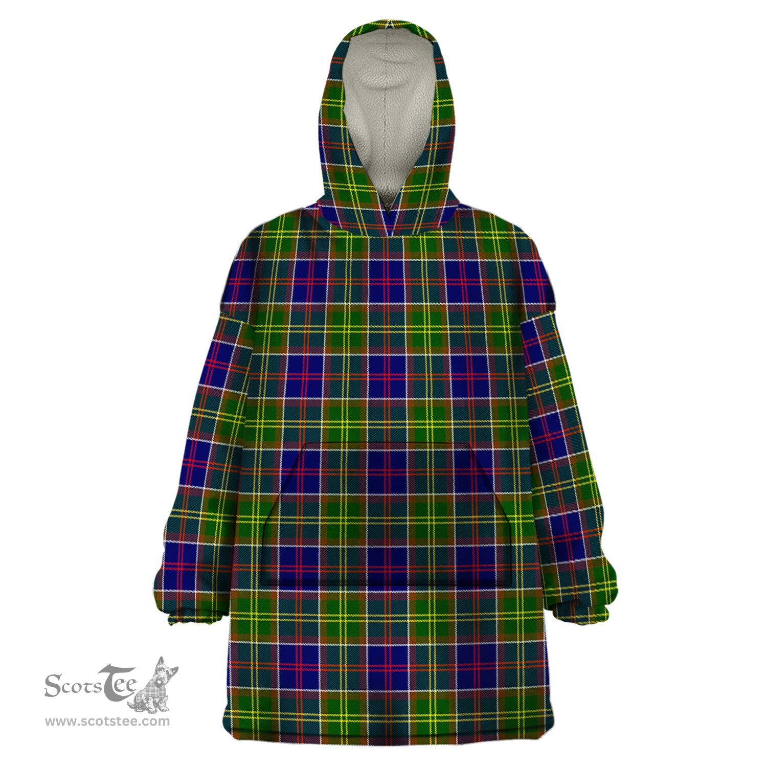 Scottish Dalrymple Clan Tartan Snuggie Hoodie Plaid Wearable Blanket Hoodie