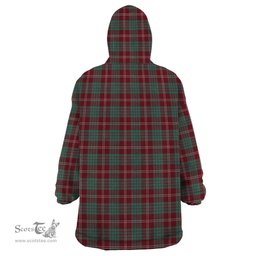 Scottish Crawford Modern Clan Tartan Snuggie Hoodie Plaid Wearable Blanket Hoodie