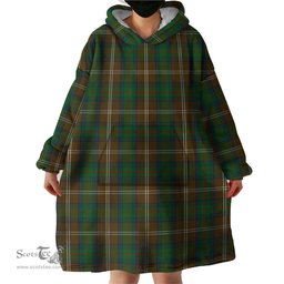 Scottish Chisholm Hunting Clan Tartan Snuggie Hoodie Plaid Wearable Blanket Hoodie
