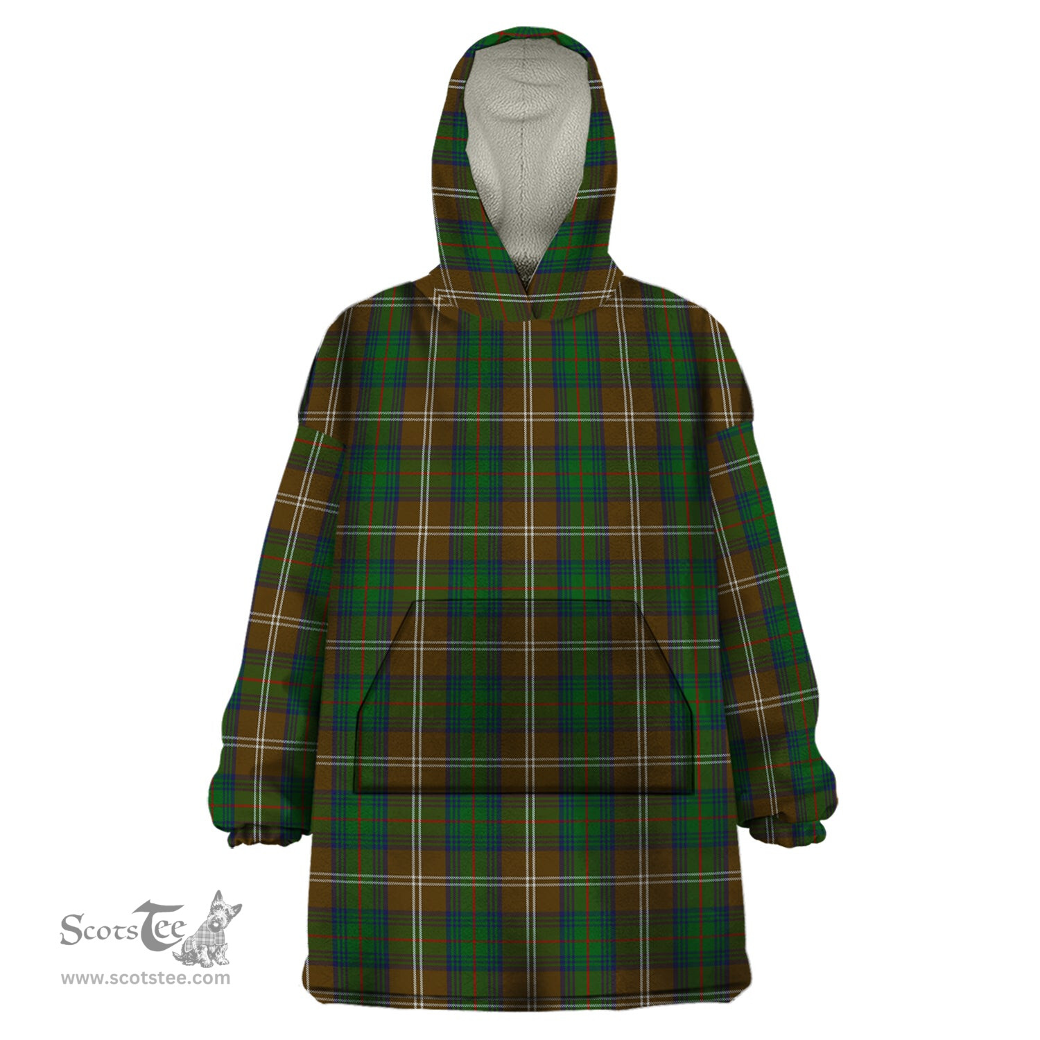 Scottish Chisholm Hunting Clan Tartan Snuggie Hoodie Plaid Wearable Blanket Hoodie