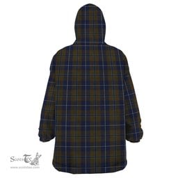 Scottish Douglas Brown Clan Tartan Snuggie Hoodie Plaid Wearable Blanket Hoodie