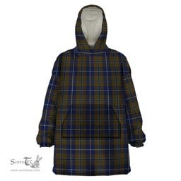 Scottish Douglas Brown Clan Tartan Snuggie Hoodie Plaid Wearable Blanket Hoodie