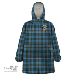 Scottish Cockburn Modern Clan Family Crest Tartan Snuggie Hoodie Plaid Wearable Blanket Hoodie