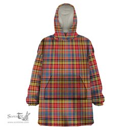 Scottish Drummond of Strathallan Modern Clan Tartan Snuggie Hoodie Plaid Wearable Blanket Hoodie