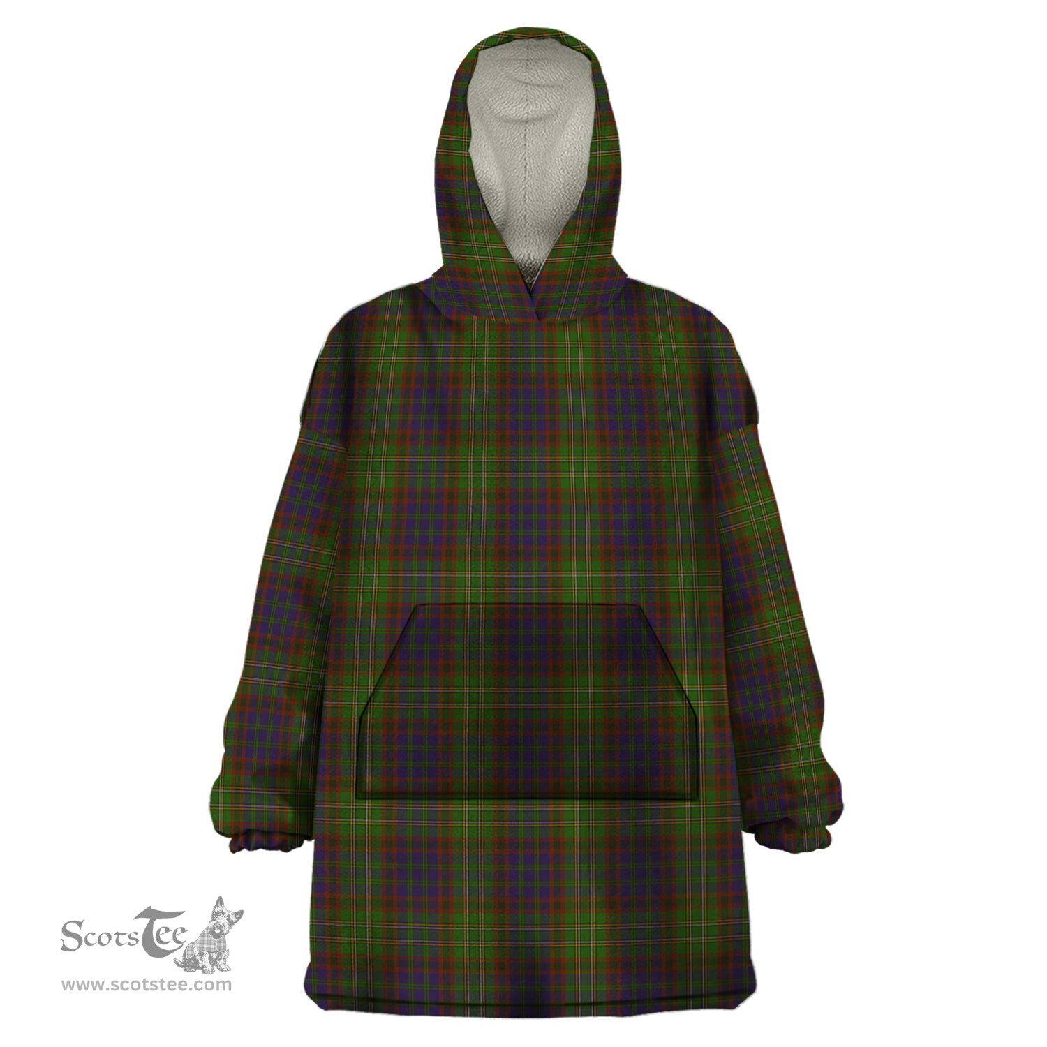 Scottish Cunningham Hunting Modern Clan Tartan Snuggie Hoodie Plaid Wearable Blanket Hoodie