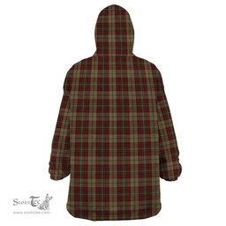 Scottish Fitzsimmons Red Clan Tartan Snuggie Hoodie Plaid Wearable Blanket Hoodie