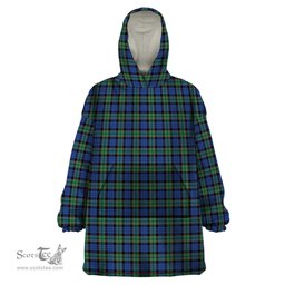 Scottish Fletcher Ancient Clan Tartan Snuggie Hoodie Plaid Wearable Blanket Hoodie