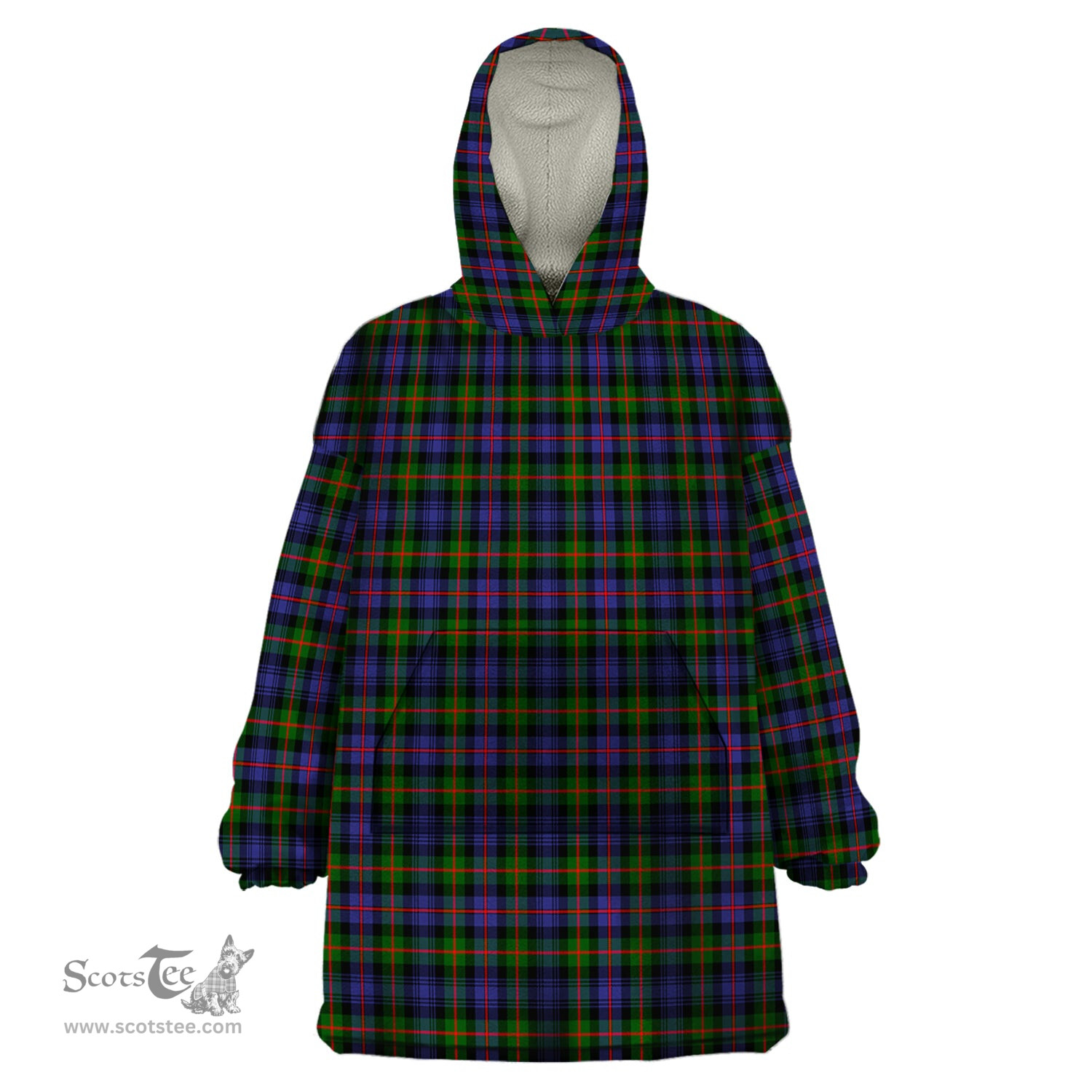 Scottish Fleming Clan Tartan Snuggie Hoodie Plaid Wearable Blanket Hoodie