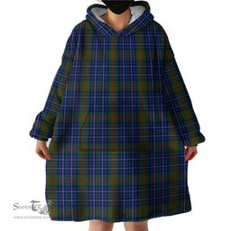 Scottish Edmonstone of Duntreath Clan Tartan Snuggie Hoodie Plaid Wearable Blanket Hoodie
