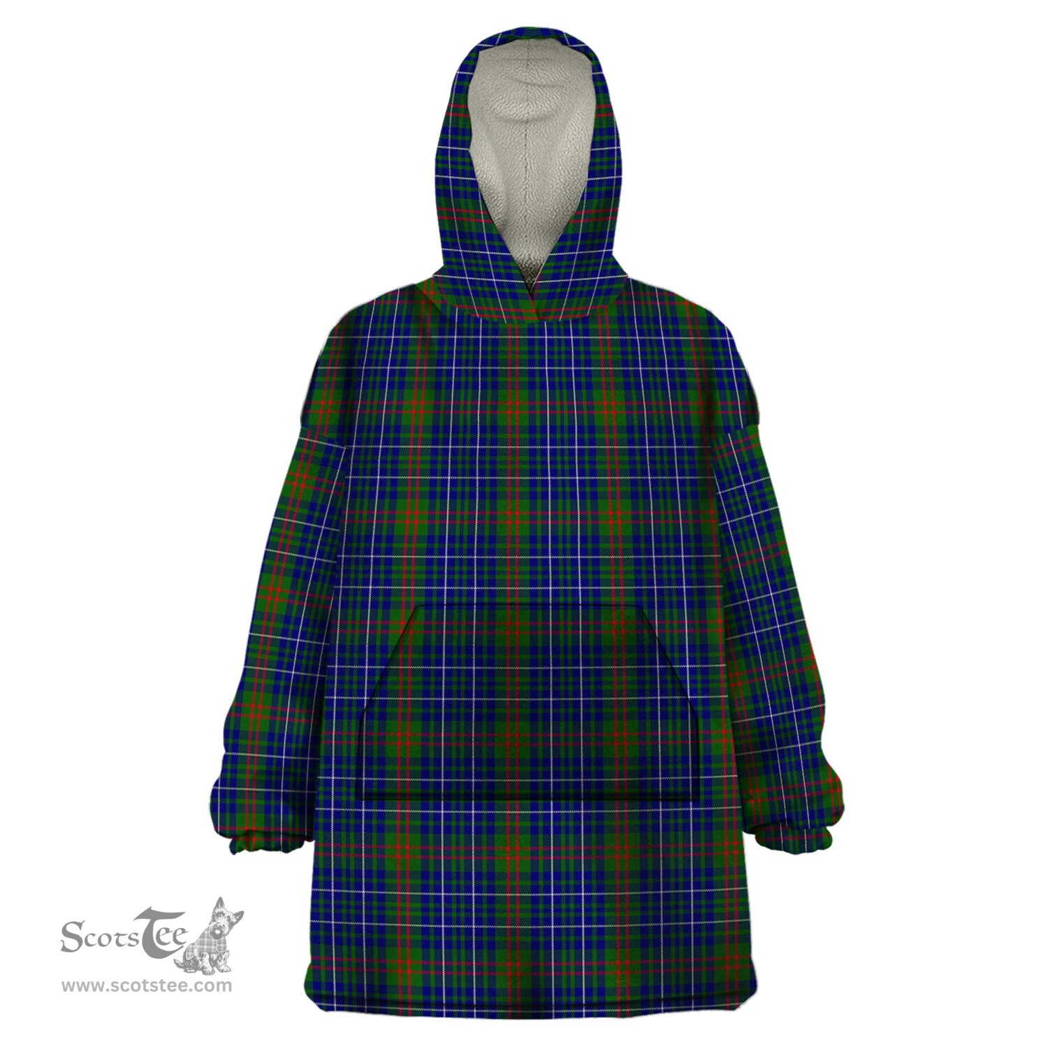 Scottish Edmonstone of Duntreath Clan Tartan Snuggie Hoodie Plaid Wearable Blanket Hoodie