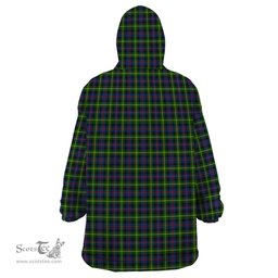 Scottish Farquharson Modern Clan Tartan Snuggie Hoodie Plaid Wearable Blanket Hoodie