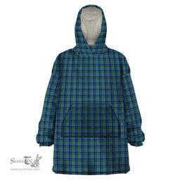 Scottish Falconer Clan Tartan Snuggie Hoodie Plaid Wearable Blanket Hoodie