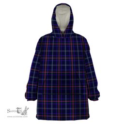 Scottish Fitzgerald Hunting Clan Tartan Snuggie Hoodie Plaid Wearable Blanket Hoodie